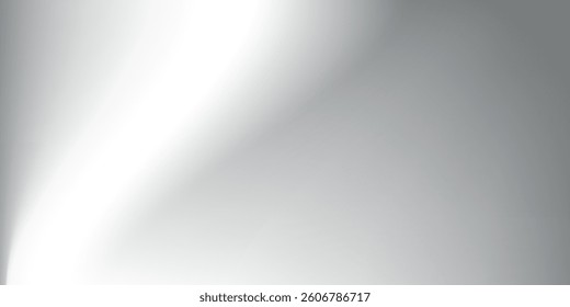 Chrome gradient foil background with metal mirror texture. Silver surface with light gloss abstract simple