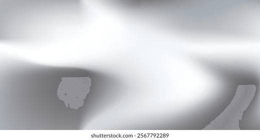 Chrome gradient surface with light gloss. Vector aluminum grey sheet with reflection simple art abstract