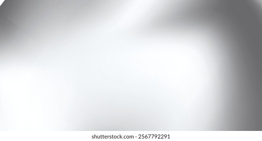 Chrome gradient surface with light gloss. Vector aluminum grey sheet with reflection simple art abstract design