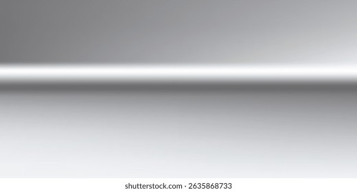 Chrome gradient surface with light gloss. Vector aluminum grey sheet with reflection simple art good