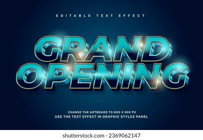 Chrome Grand Opening text effect