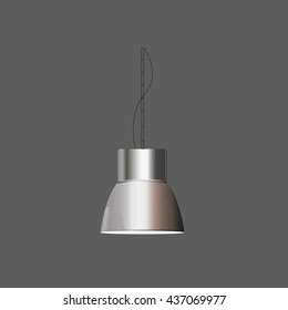 Chrome Hanging Kitchen  Lamp Isolated