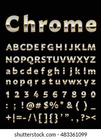 chrome letter with gold edge 