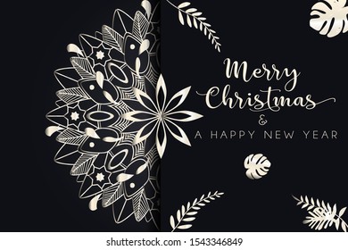 chrome mandala vector background illustration