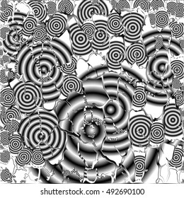 Chrome metal computer generated pattern