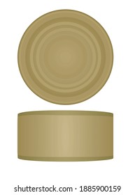 Chrome metallic can. vector illustration