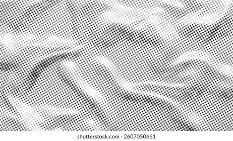 Chrome metallic dotted halftone textured abstract aesthetic Background. Vintage grunge vector illustration.