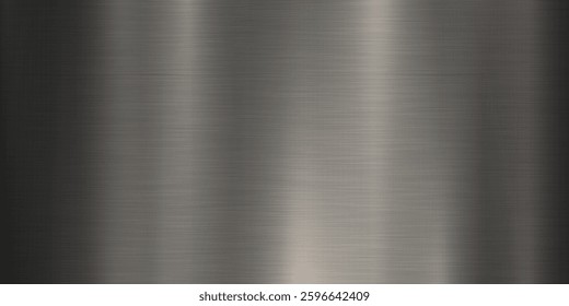 Chrome metallic gradient with scratches. Titan, steel, silver, nickel foil surface texture effect. Vector illustration.