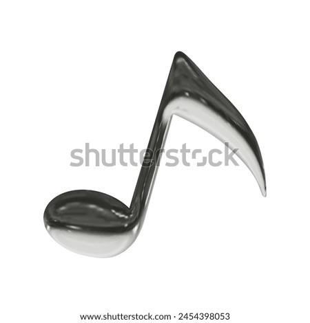 Chrome note in y2k style isolated on white background. Vector illustration