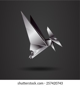 Chrome Origami Pterodactyl