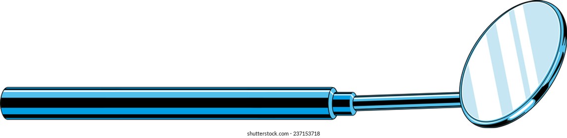 Chrome reflex dental mouth mirror.