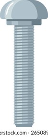 Ilustração de vetor de hardware de parafuso cromado