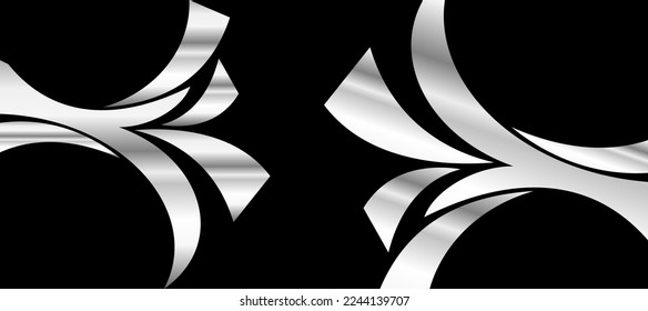 chrome silver stripes background Design 314 Wallpaper Vector