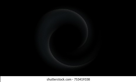 chrome spiral sound wave abstract vector background