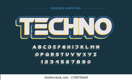 Chrome Sports Futuristic ABC Typography Artistic Font Design