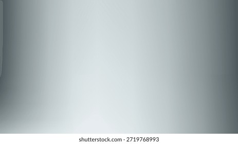 Fundo gradiente de aço cromado. Superfície de prata limpa com brilho de vidro sutil. Quadrado cinza brilhante para pôsteres e web.