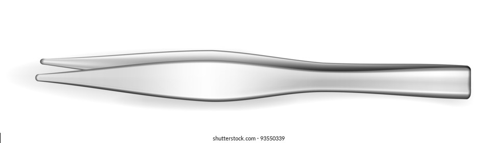 Chrome tweezers vector