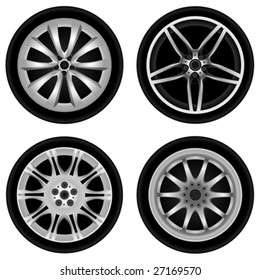 chrome wheel vector