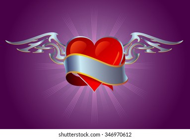 Chrome Wing Heart