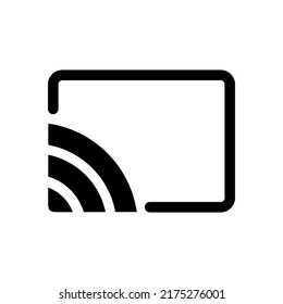 chromecast icon vector illustration logo template for many purpose. Isolated on white background.