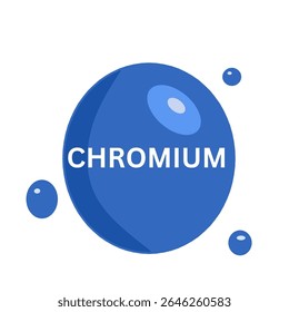 chromium molecule representation blue color substance molecule compound 
