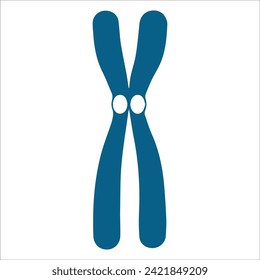 icono de color cromosoma. gráfico vectorial de ilustración del cromosoma.