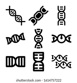 chromosome icon isolated sign symbol vector illustration - Collection of high quality black style vector icons
