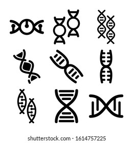 chromosome icon isolated sign symbol vector illustration - Collection of high quality black style vector icons
