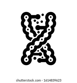 chromosome icon isolated sign symbol vector illustration - high quality black style vector icons
