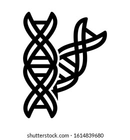 chromosome icon isolated sign symbol vector illustration - high quality black style vector icons
