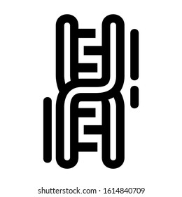 chromosome icon isolated sign symbol vector illustration - high quality black style vector icons
