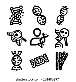 chromosome icon isolated sign symbol vector illustration - Collection of high quality black style vector icons
