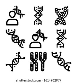 chromosome icon isolated sign symbol vector illustration - Collection of high quality black style vector icons
