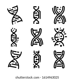 chromosome icon isolated sign symbol vector illustration - Collection of high quality black style vector icons
