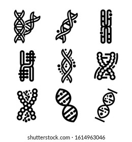 chromosome icon isolated sign symbol vector illustration - Collection of high quality black style vector icons

