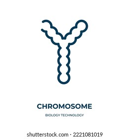 Chromosome icon. Linear vector illustration from biology technology collection. Outline chromosome icon vector. Thin line symbol for use on web and mobile apps, logo, print media.