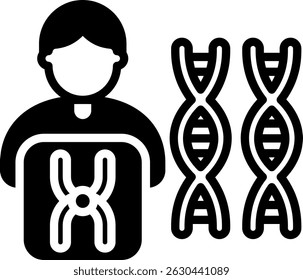 Chromosome Icon Mixed Vector Illustration
