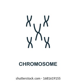 Chromosome icon. Simple line element from biotechnology icons collection. Outline Chromosome icon for templates, software and infographics.