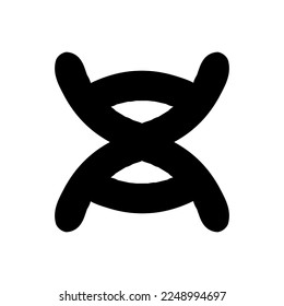 Chromosomensymbol. Einfaches Symbol für menschliches Zellposter-Hintergrund. -Taste. Chromosome Marke Logo Design Element. Chromosom-T-Shirt-Druck. Vektorgrafik für Aufkleber.
