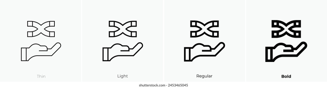 chromosome icon. Thin, Light Regular And Bold style design isolated on white background