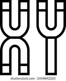 chromosome icon. Thin linear style design isolated on white background