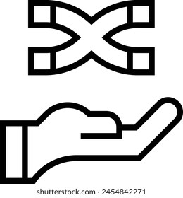 chromosome icon. Thin linear style design isolated on white background