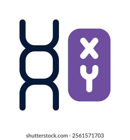 chromosome icon. vector dual tone icon for your website, mobile, presentation, and logo design.