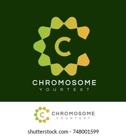chromosome initial Letter C Logo design