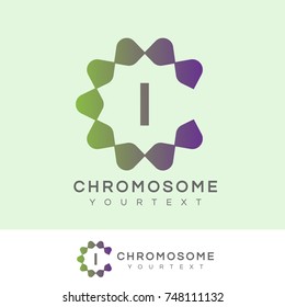 chromosome initial Letter I Logo design