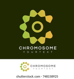 chromosome initial Letter O Logo design