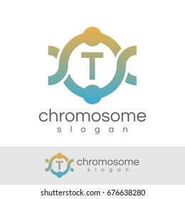 Chromosome Initial Letter T Logo Design