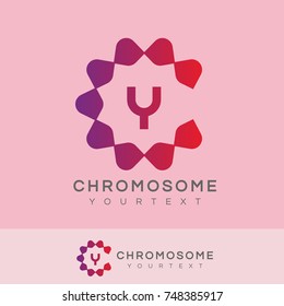 chromosome initial Letter Y Logo design
