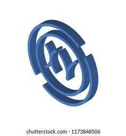Chromosome isometric left top view 3D icon
