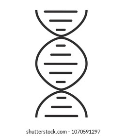 chromosome line icon on white background. chromosome sign. dna line icon. biology symbol. 